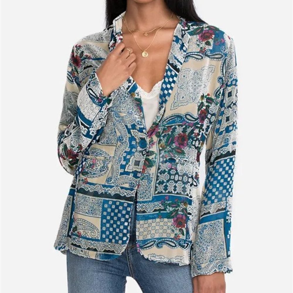 Johnny Was Macy Blazer size L NWT